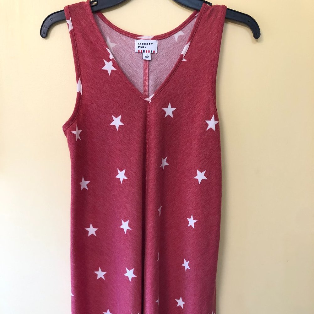 Liberty Park Women's Red Stars Dress  Size M